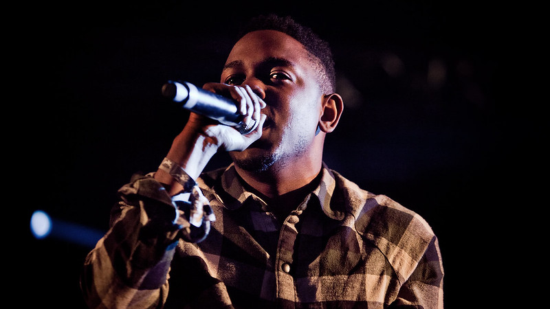 Rapper Kendrick Lamar Performing at Concert