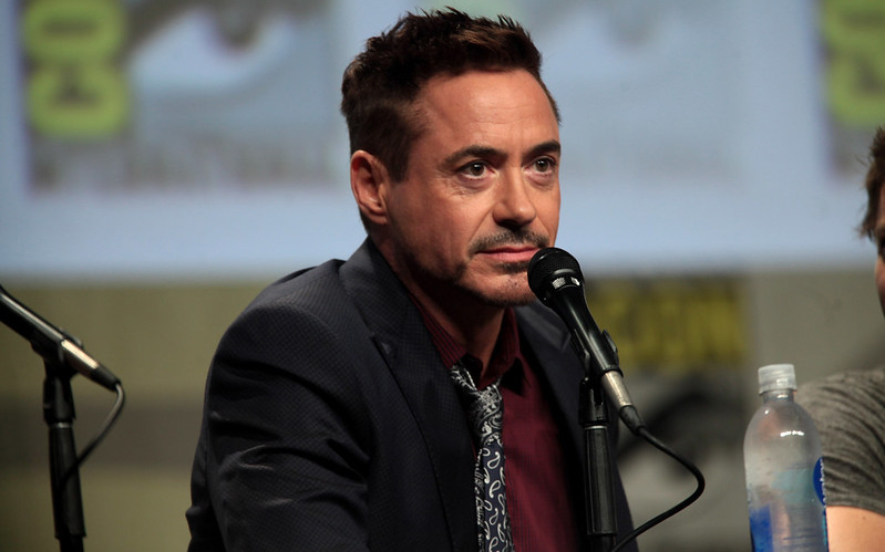 Robert Downey Jr answering questions at Comic-con