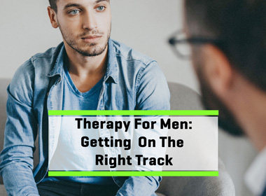 Man talking with therapist