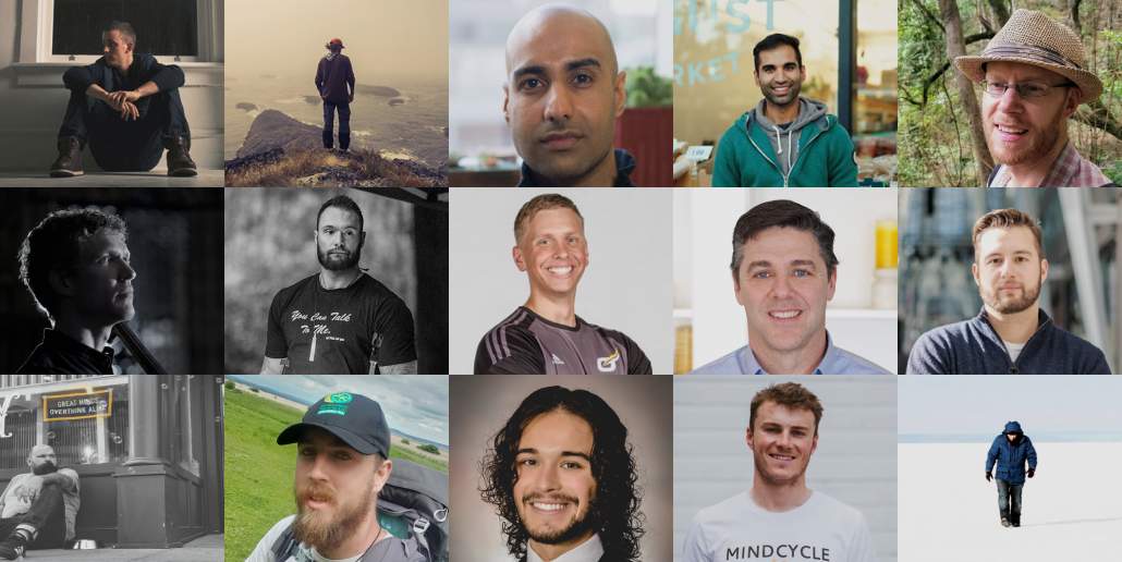 Collage of men