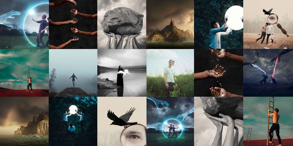 Collage of concept photos
