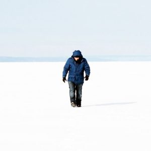 David walking in snow