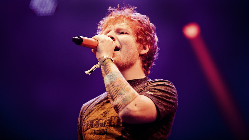 Ed Sheeran Performing at Concert