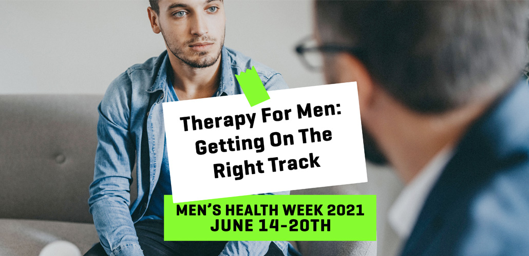 Man talking with therapist