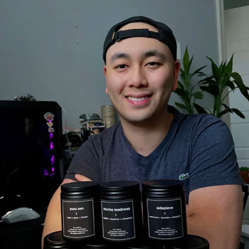 Photo of Philip with Brosense Candles