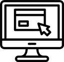 Icon with computer screen