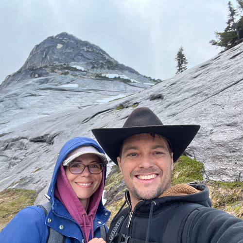 Andrew and wife hiking